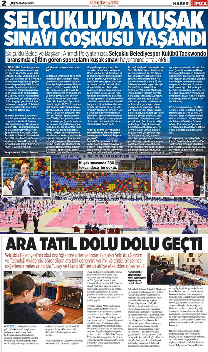 Konya İmza E-GAZETE (18 / 24 Kasım 2025) 2